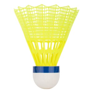 Yonex Mavis 350 gul nylonfjäderboll närbild