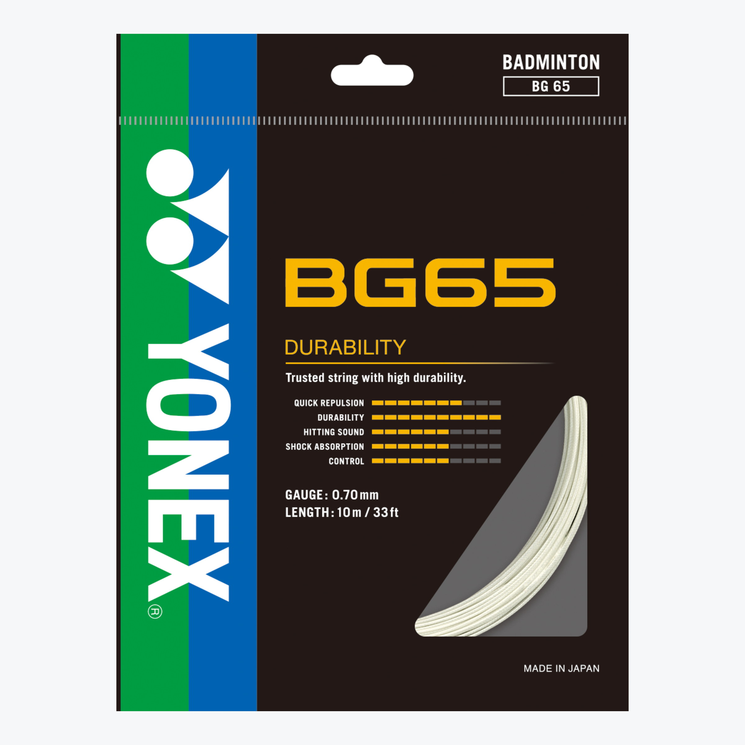 Yonex BG65 200 m Badmintonsträng